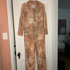 Marble Dyed Denim Jumpsuit - Size M